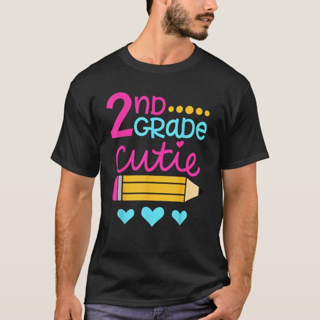 Camiseta 2nd Grade Cutie First Day of School Back to School (Frente)