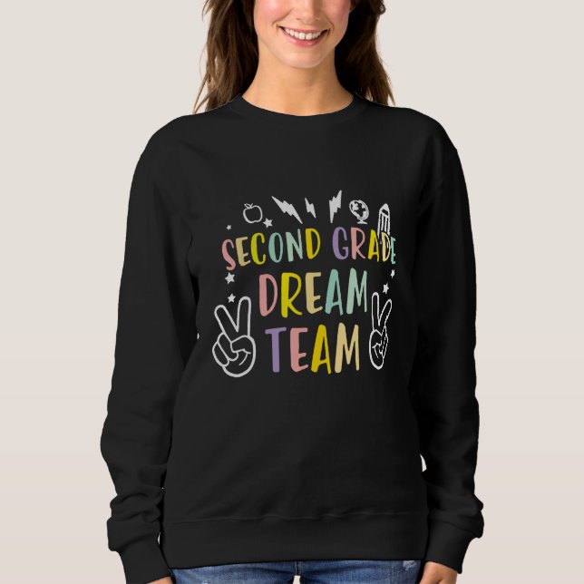 Camiseta 2nd Grade Dream Team Back to School Teacher Studen (Frente)