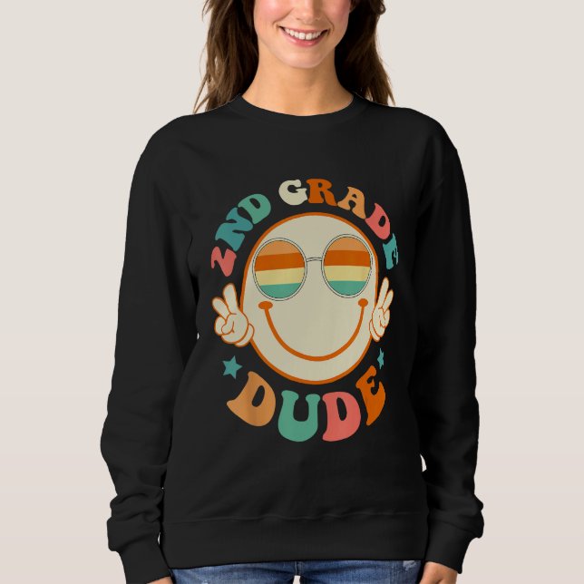 Camiseta 2nd Grade Dude Happy Face First Day Back To School (Frente)