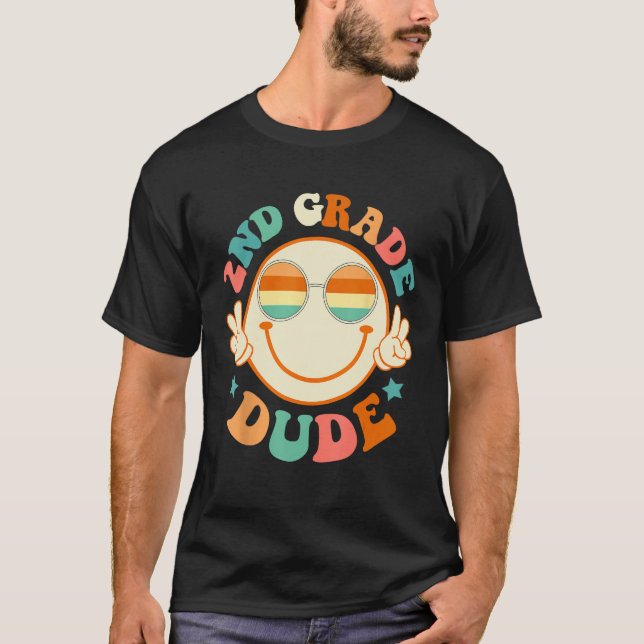 Camiseta 2nd Grade Dude Happy Face First Day Back To School (Frente)