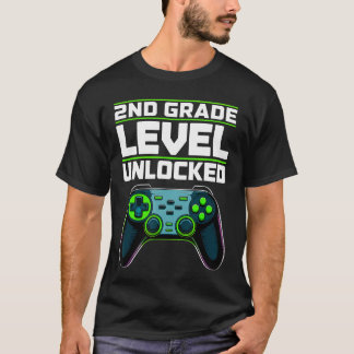 Camiseta 2nd Grade Level Unlocked Gaming Controller Back to