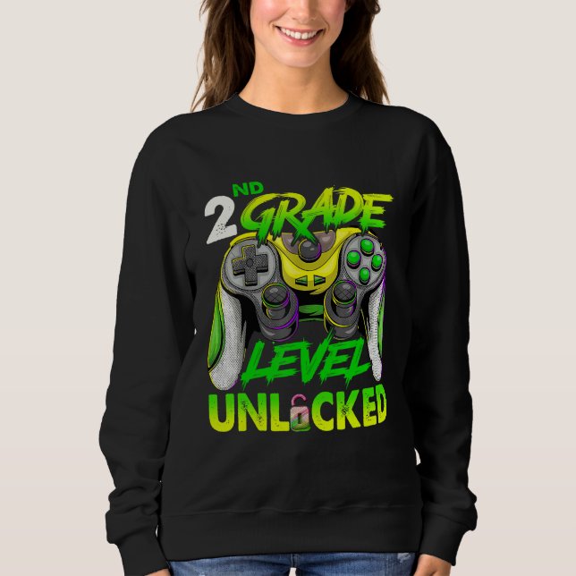 Camiseta 2nd Grade Level Unlocked Video Game Back to School (Frente)