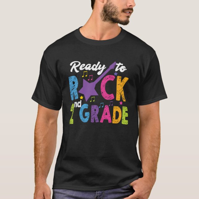 Camiseta 2nd Grade School Ready to Rock Second Back to Scho (Frente)
