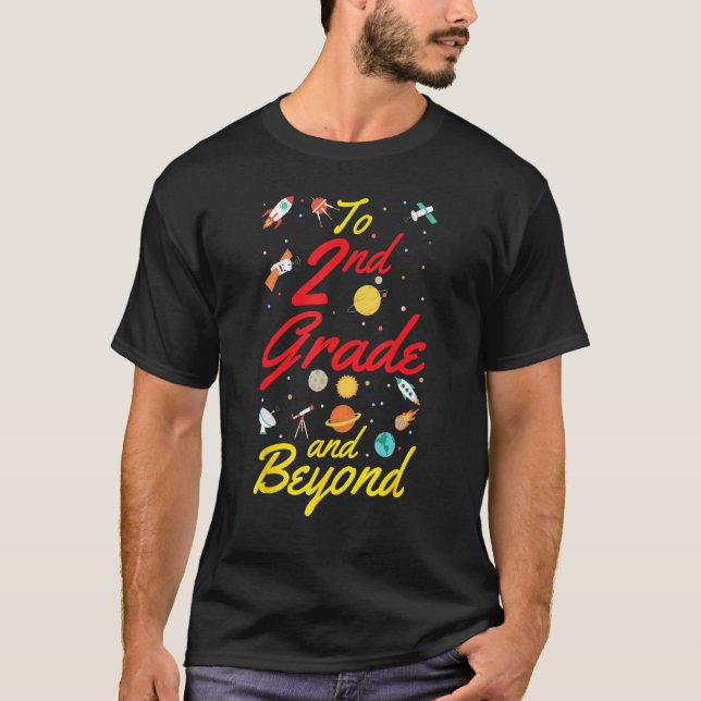 Camiseta 2nd Grade Space Second Grade Teacher Student Back  (Frente)