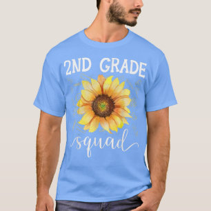 Camiseta 2nd Grade Squad Funny Sunflower Teacher Back To Sc