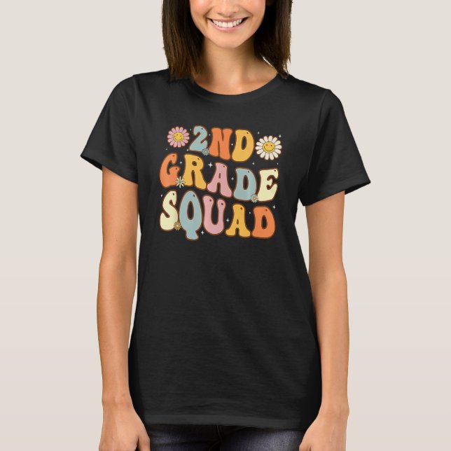 Camiseta 2nd Grade Squad Second Teacher Student Team Back T (Frente)