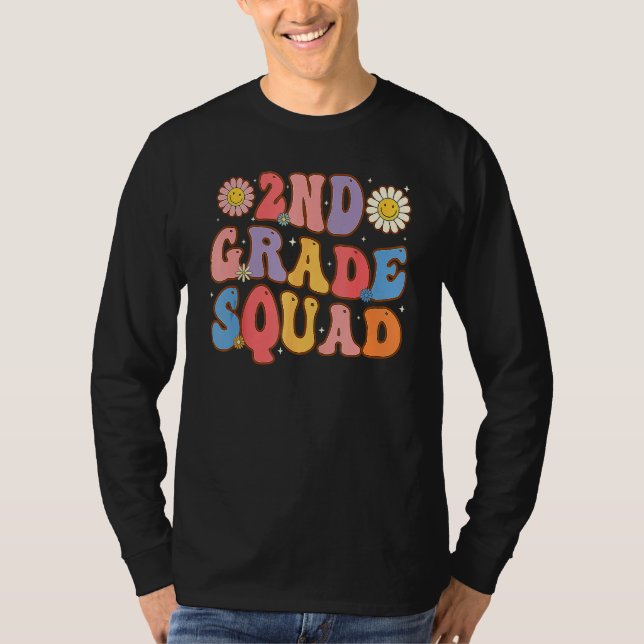 Camiseta 2nd Grade Squad Second Teacher Student Team Back T (Frente)