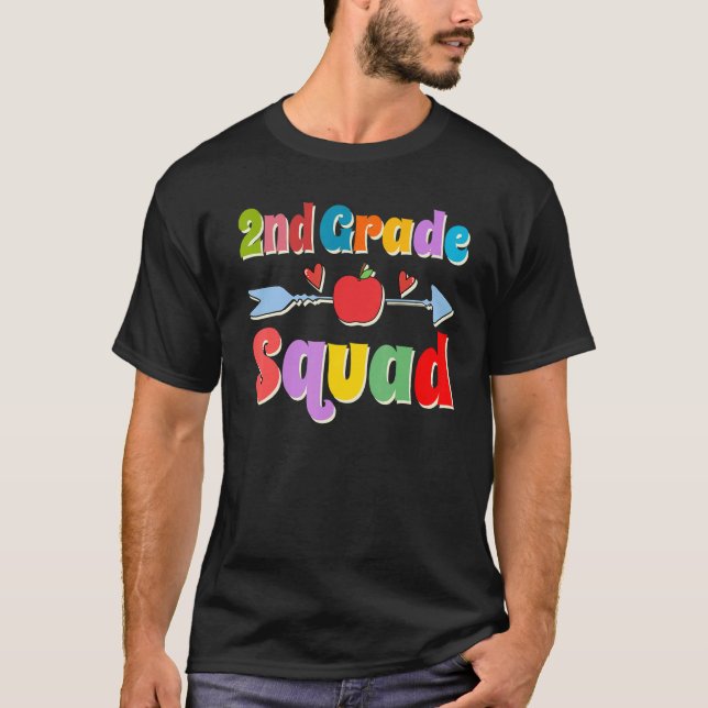 Camiseta 2nd Grade Squad Teacher Student Back To School Sec (Frente)