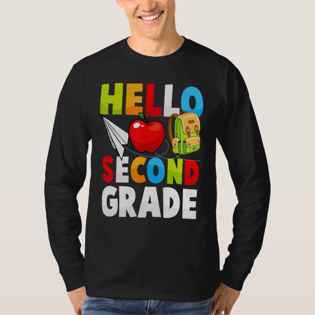 Camiseta 2nd grade teacher back to school for women kids st (Frente)
