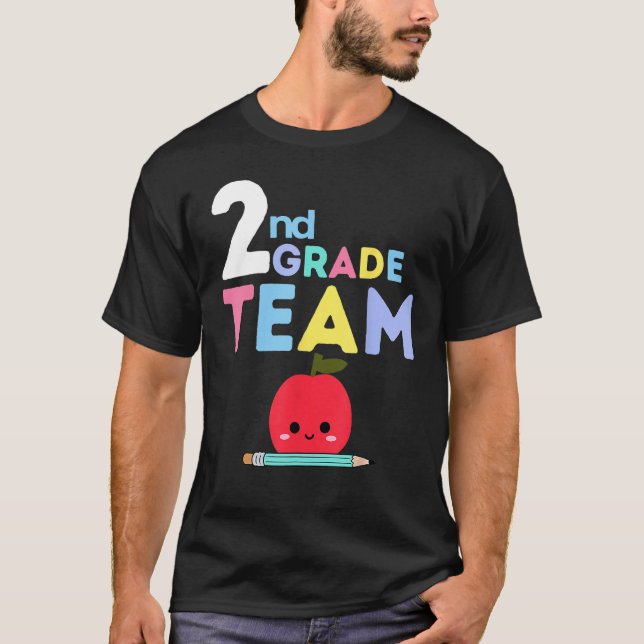Camiseta 2nd Grade Team  Back To School Teacher Student Kid (Frente)