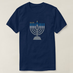 Camiseta 3ª Noite de Hanukkah Glitter