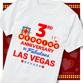 Camiseta 3º Aniversário de Casamento Fabuloso Casal de Las