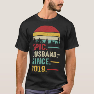 Camiseta 3º aniversário de casamento para o marido épico de