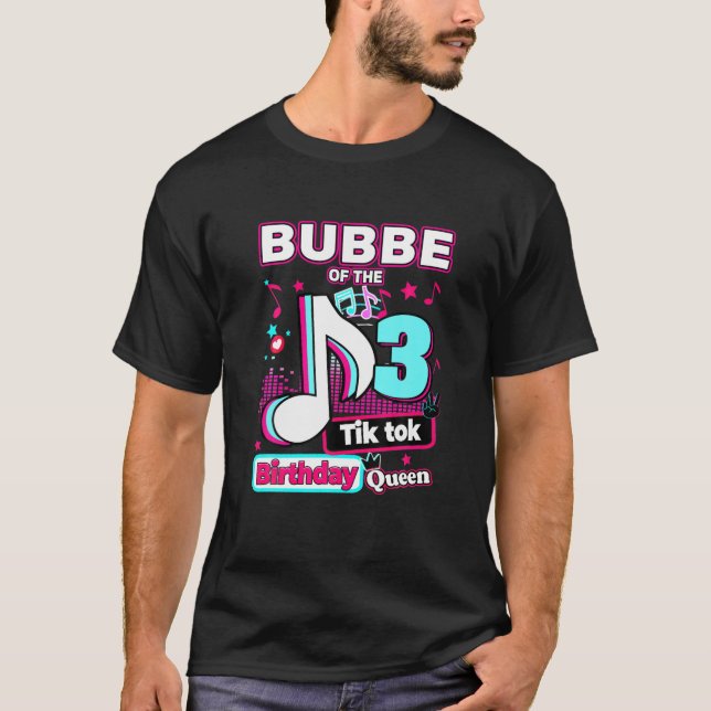 Camiseta 3º Aniversário Musical Da Rainha BUBBE (Frente)