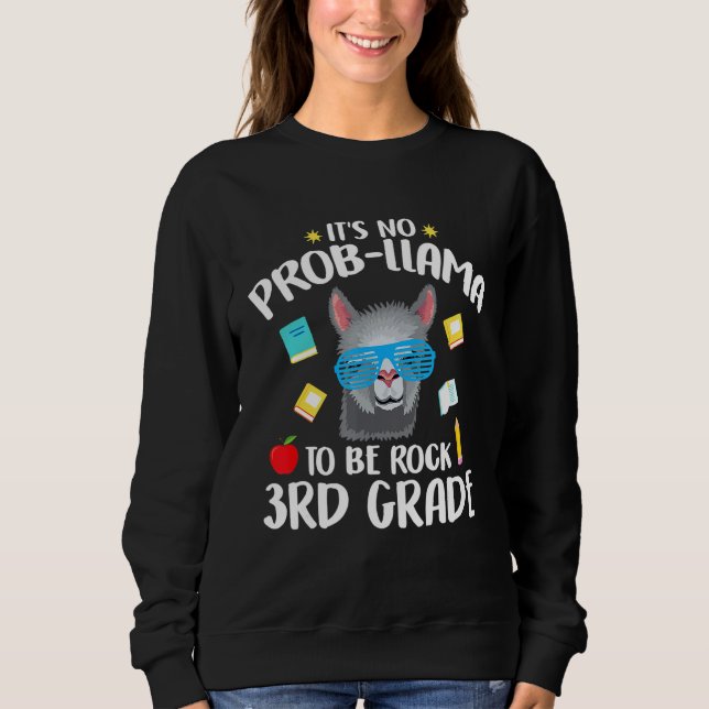Camiseta 3º ano do Llama, 3º ano, Rock Back to School (Frente)
