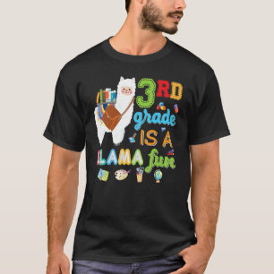 Camiseta 3º ano é uma diversão de Llama de volta à 3ª class