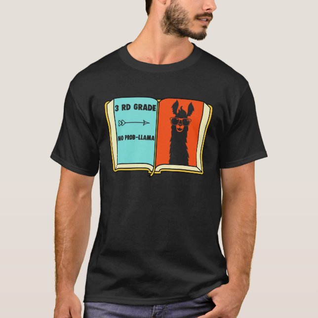 Camiseta 3º ano sem prob Llama primeiro dia de aula s (Frente)