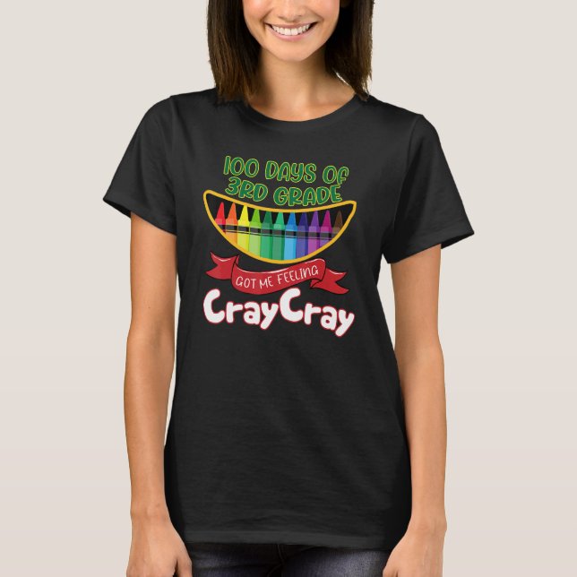 Camiseta 3º Grau - 100 Dias De 3º Grau Me Fez Sentir C (Frente)