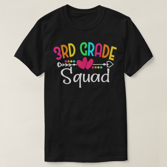 Camiseta 3º Grau Esquadrão 3º Equipe de Estudantes de Profe (Frente do Design)