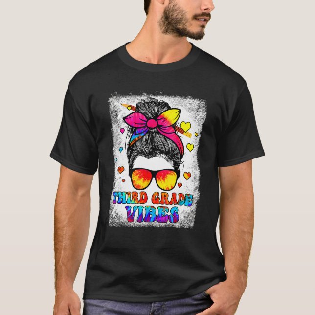 Camiseta 3º Grau Vibes Mensageiro De Volta À Escola Criança (Frente)