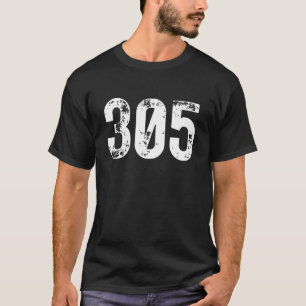 Camiseta 305 Area Code Miami FL Mobile Telephone Area Code 