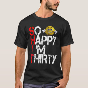 Camiseta 30 30 30 Homens de Aniversário Mulheres
