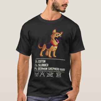 Camiseta 30 Algodão Baba Pastor Alemão cabelo Pastor Alemão