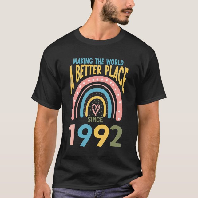 Camiseta 30 Aniversário Fazer o mundo um lugar melhor desde (Frente)