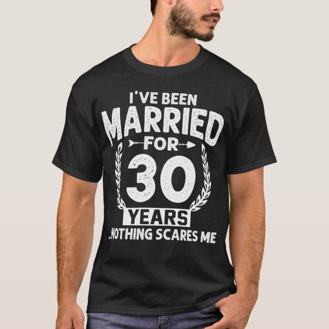 Camiseta 30 Aniversário onde me casei há 30 anos (Frente)