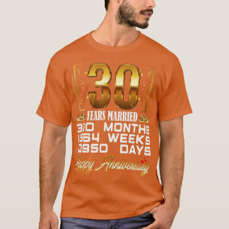 Camiseta 30 Anos De Casamento Engraçado De 30