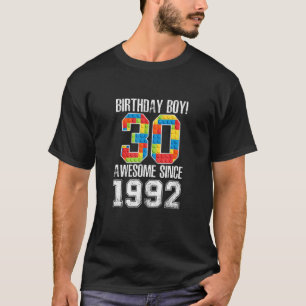 Camiseta 30 Anos De Idade, Bloco Construindo Incrível Nasci