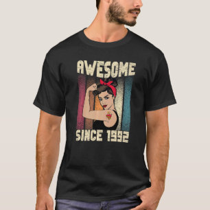 Camiseta 30 Anos De Idade Incrível Desde 1992 Mulheres aniv