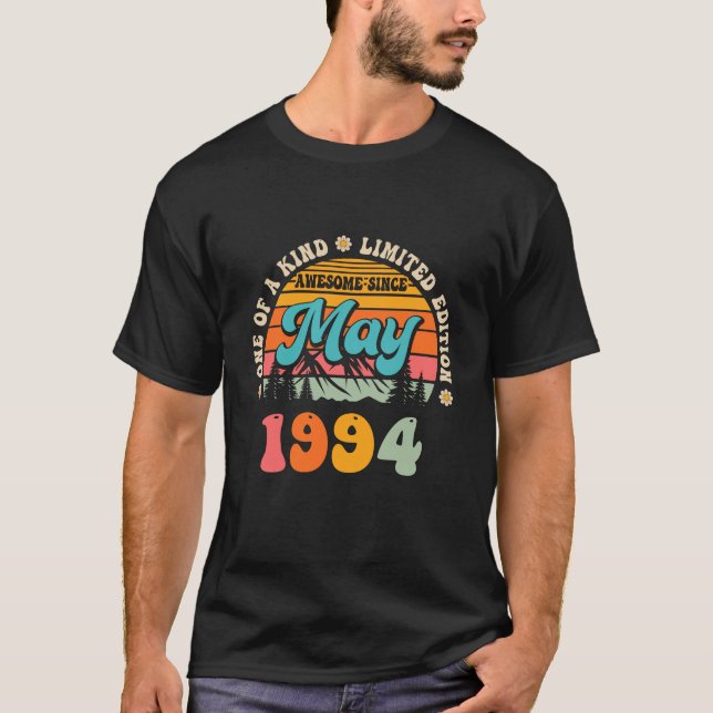 Camiseta 30 Anos De Idade Incrível Desde Maio De 1994 anive (Frente)