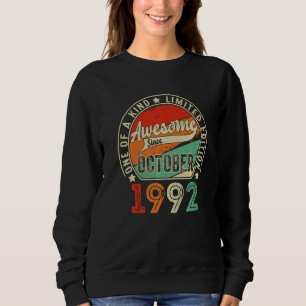 Camiseta 30 anos de idade incrível desde outubro de 1992 30