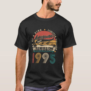 Camiseta 30 Anos De Idade Incrível Janeiro De 1995 Vintage 