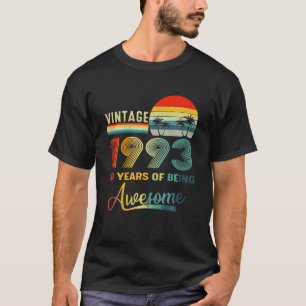 Camiseta 30 Anos De Idade, Presente, Vintage 1993, 30 Anos 