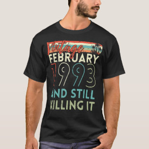 Camiseta 30 anos de idade, Retro Vintage, fevereiro de 1993