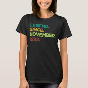Camiseta 30 Anos De Legenda Desde Novembro De 1992 30 Nasci