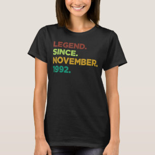 Camiseta 30 Anos De Legenda Desde Novembro De 1992 30 Nasci