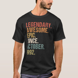 Camiseta 30 Anos Engraçado Incrível Desde Outubro De 1992 3