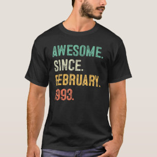 Camiseta 30 anos Presentes Impressionantes desde fevereiro