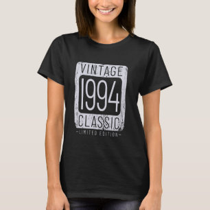 Camiseta 30 anos Vintage 1994 aniversário de 30 anos Decora