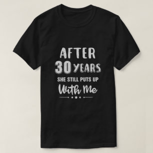 Camiseta 30 de Casamento Aniversário Engraçado Presente p