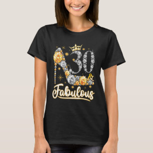 Camiseta 30 e fabuloso Diamante C de aniversário de 30 anos