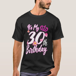 Camiseta 30 Flor de Aniversário É a minha aniversário de 30