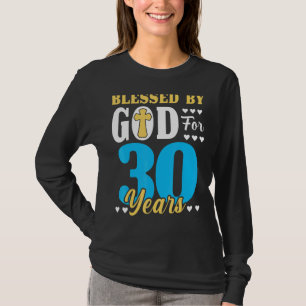 Camiseta 30 Homens De Aniversário Abençoados Por Deus Por 3