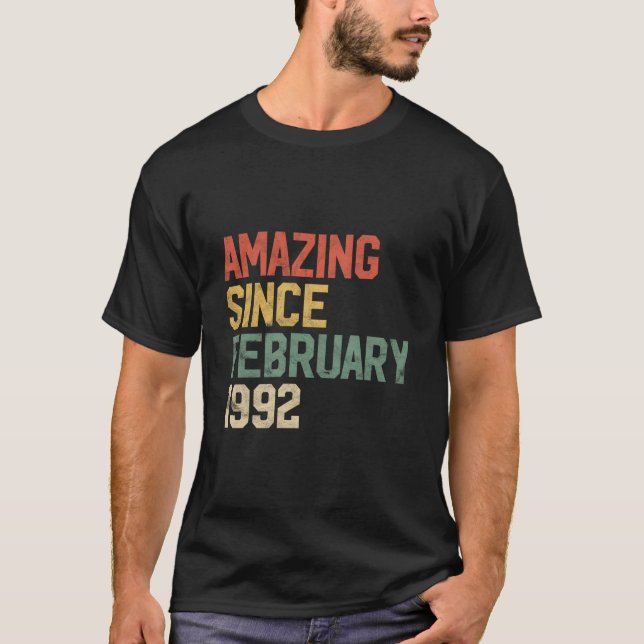 Camiseta 30 Incríveis Desde Fevereiro de 1992 (Frente)
