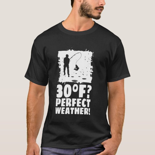 Camiseta 30F Clima Perfeito! Pesca no Gelo (Frente)