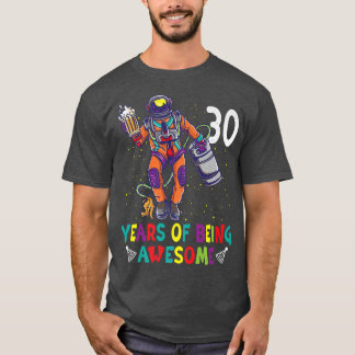 Camiseta 30th Birthday Astronaut Astronomy Solar System Out