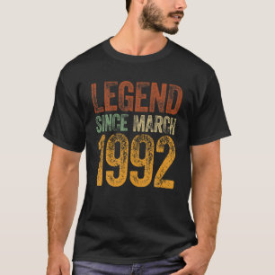 Camiseta 30Th Birthday March Born 30 Years Legend Since 199